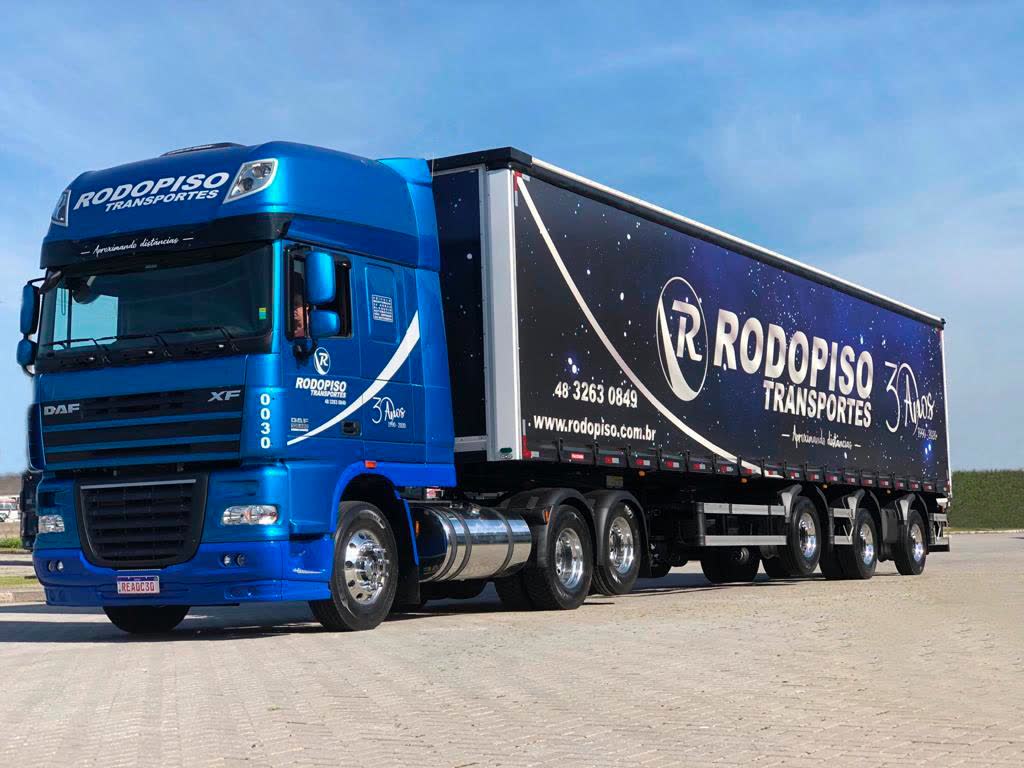 Caminhão DAF da frota Rodopiso